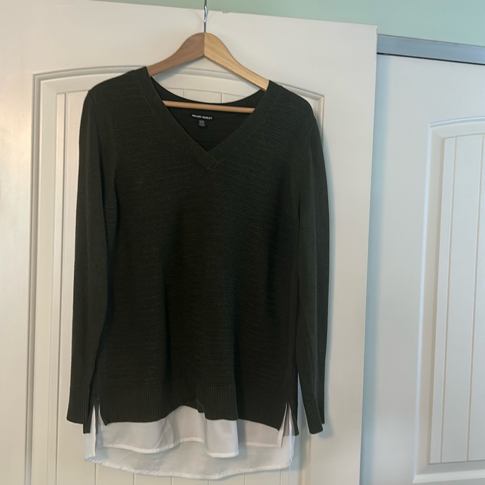 Hilary Radley Dark Green Sweater Size Medium